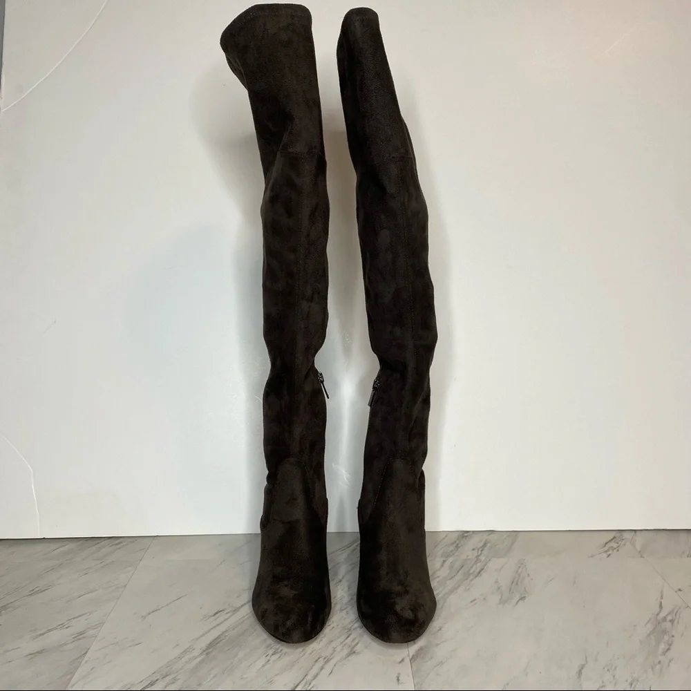 Marc Fisher Jayne Gray Over The Knee Boot 6M